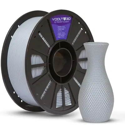Filamento Voolt3D PLA Cinza Claro Velvet 1kg para Impressora 3D — filamento para impressora 3D