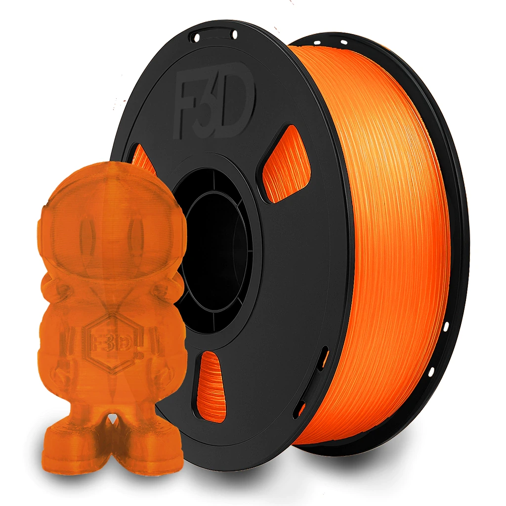 Filamento PLA Premium Laranja Translúcido para Impressora 3D