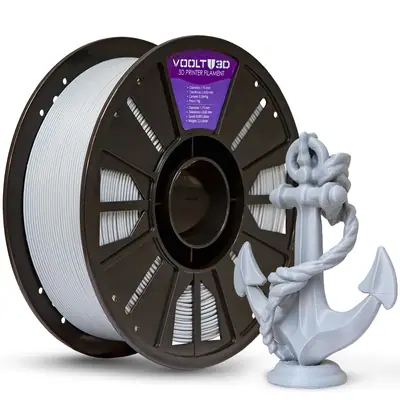 Filamento Voolt3D PLA Basic Cinza Concreto 1,75mm 1kg  para Impressora 3D 1