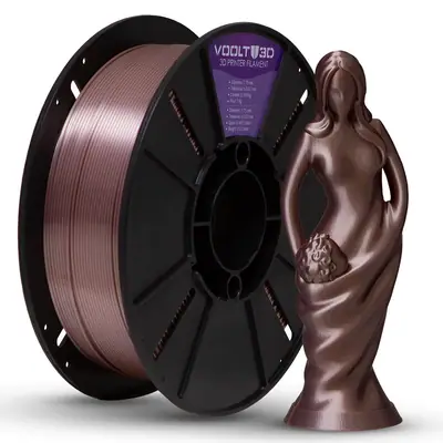 Filamento Voolt3D PLA Silk Rose 1kg para Impressora 3D 1