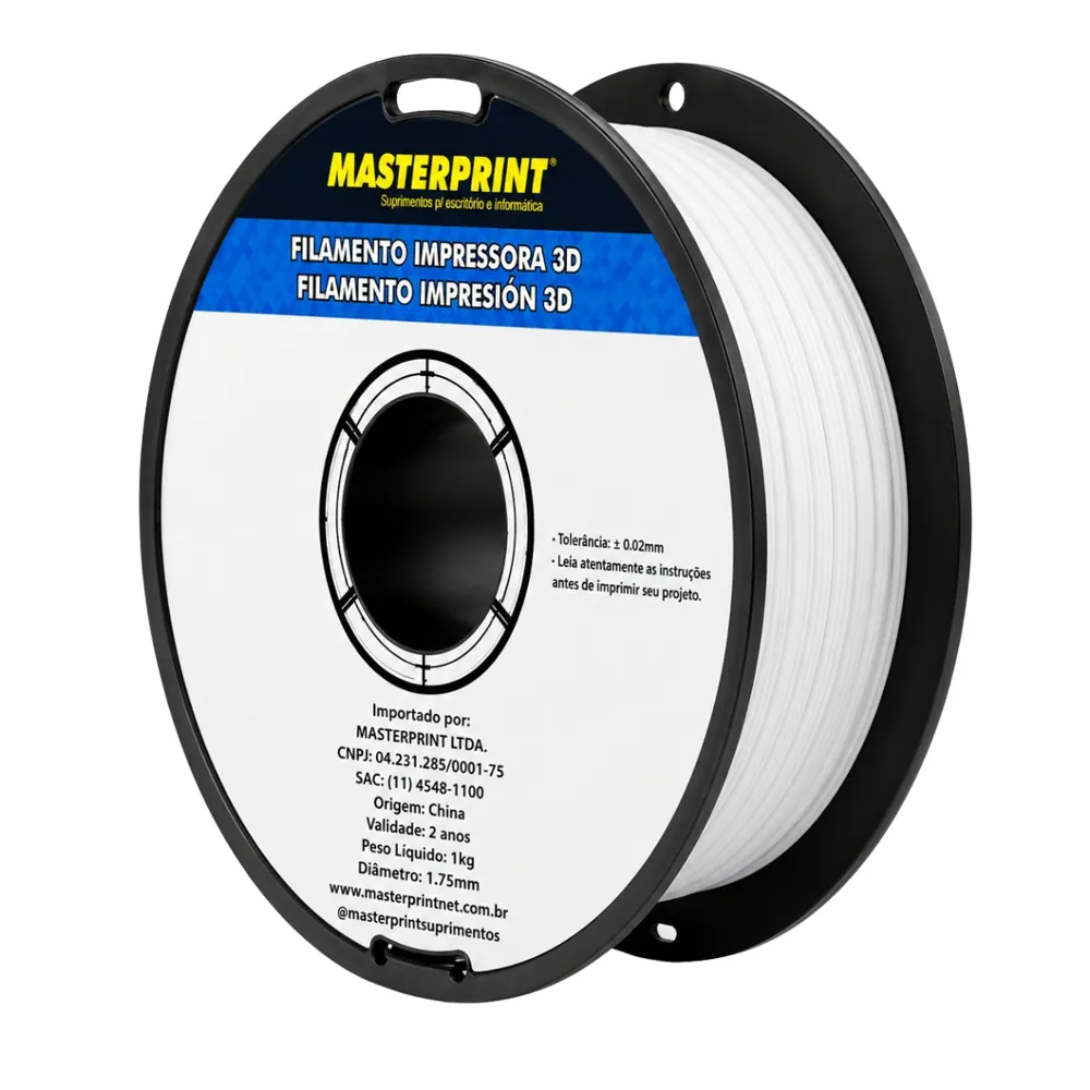 Filamento MasterPrint TPU Branco 1 kg para Impressora 3D 2
