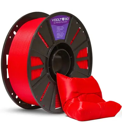 Filamento Voolt3D PLA Vermelho 1kg para Impressora 3D 1
