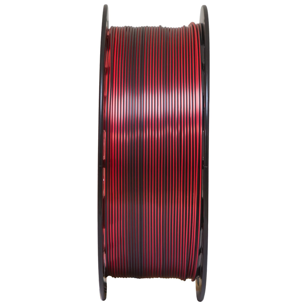 Filamento Voolt3D PLA Duo Color Shadow Vermelho com Preto V-Silk - 1kg para Impressora 3D 3