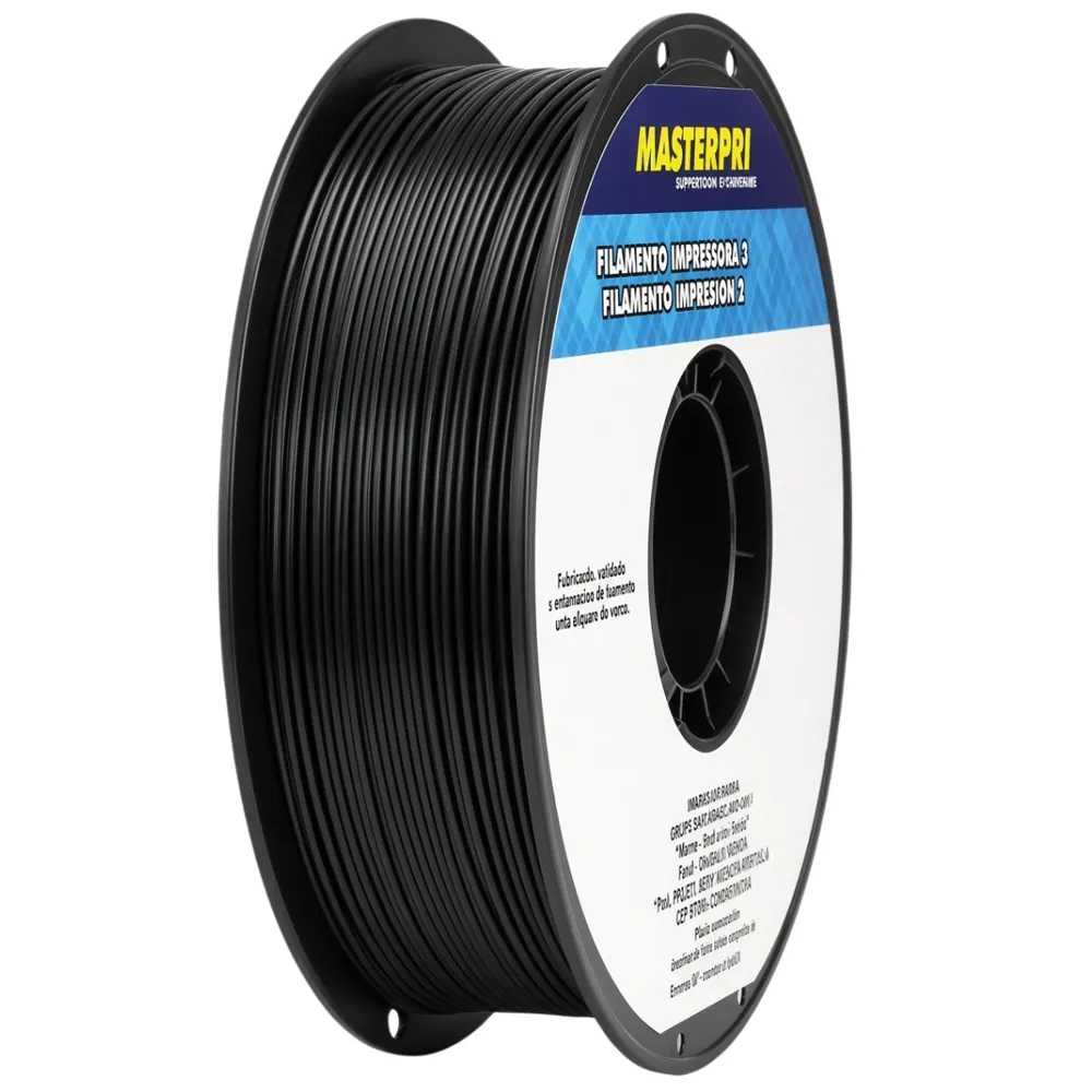 Filamento MasterPrint PETG Preto 1 kg para Impressora 3D 2