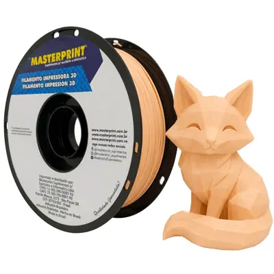 Filamento MasterPrint PLA Fosco Bleached Apricot 1 kg para Impressora 3D 1