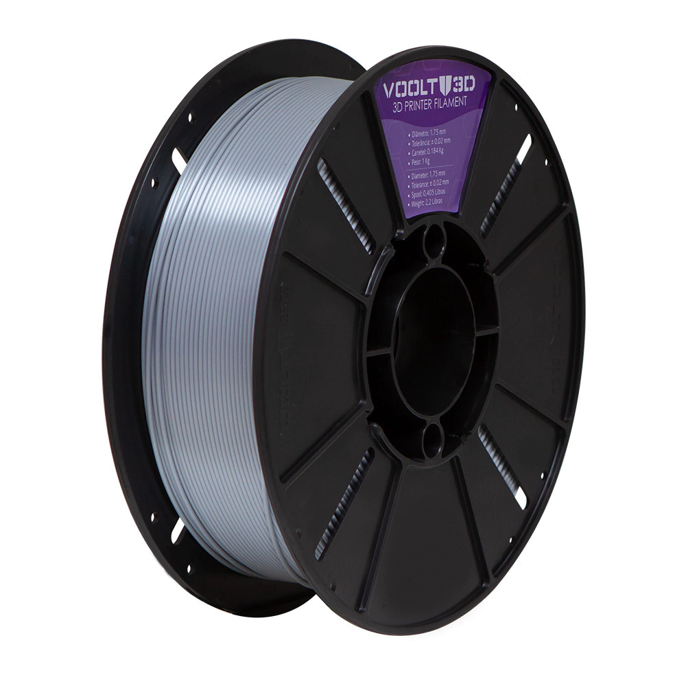 Voolt3D PLA Alumínio V-Silk 1kg para Impressora 3D 4