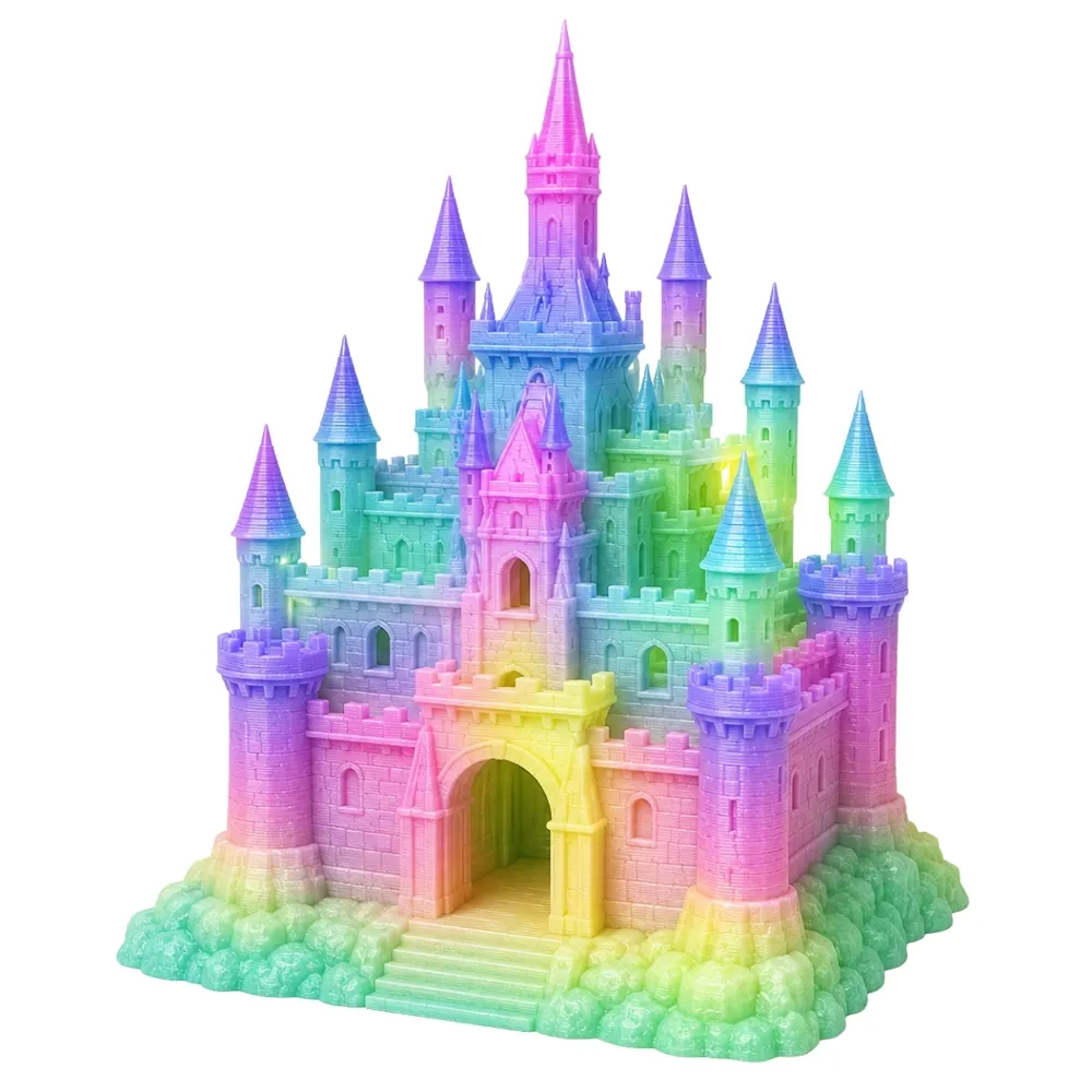 Filamento MasterPrint PETG Fosforescente Rainbow 1 kg para Impressora 3D 2