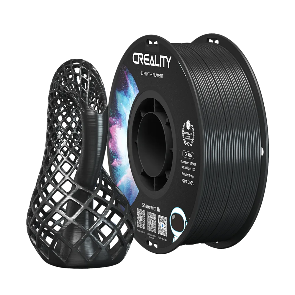 Filamento CR-ABS Creality 1.75mm 1kg - Preto para Impressora 3D