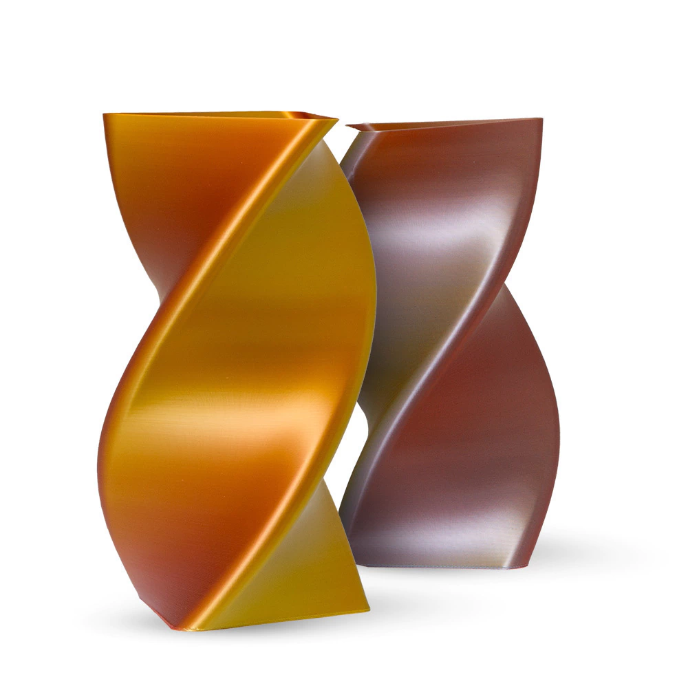 Filamento Voolt3D PLA Tri Color Bronze / Prata / Ouro V-Silk High Speed Premium 1kg para Impressora 3D 2