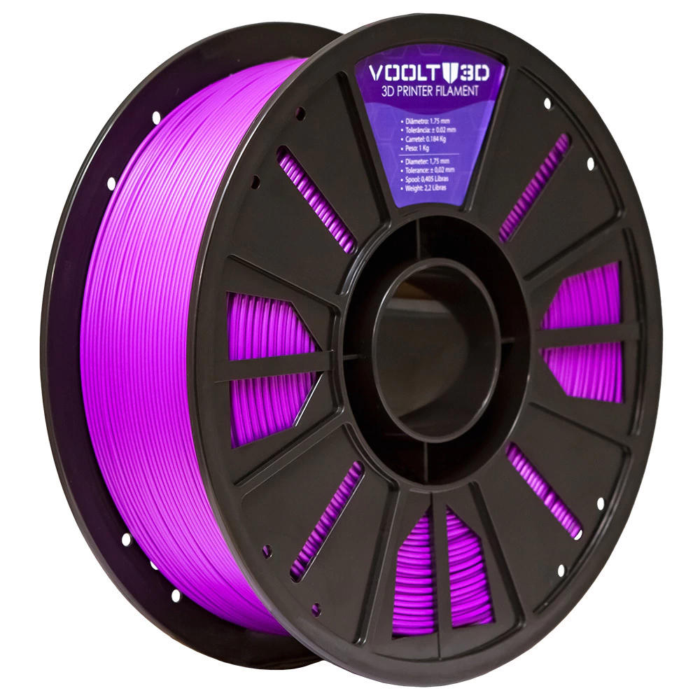 Filamento Voolt3D PLA Basic Roxo 1,75mm 1kg  para Impressora 3D 4
