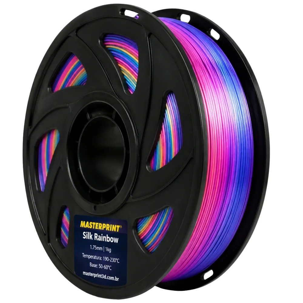 Filamento MasterPrint PLA Silk Rainbow 1 kg para Impressora 3D 2