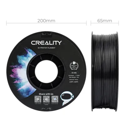 Filamento CR-ABS Creality 1.75mm 1kg - Preto para Impressora 3D 4