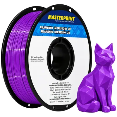 Filamento MasterPrint PETG Fluorescente Roxo 1 kg para Impressora 3D — filamento para impressora 3D