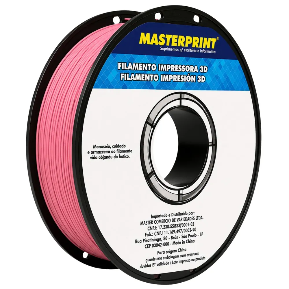 Filamento MasterPrint PLA Fosco Sakura Rosa 1 kg para Impressora 3D 2