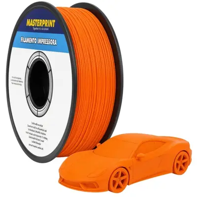 Filamento MasterPrint PETG Laranja 1 kg para Impressora 3D — filamento para impressora 3D