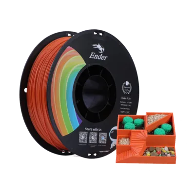 Filamento Ender-PLA+ Creality 1.75mm 1kg - Laranja para Impressora 3D 1