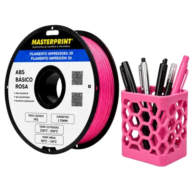 Filamento MasterPrint ABS Rosa 1 kg para Impressora 3D — filamento para impressora 3D