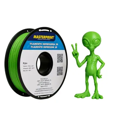 Filamento MasterPrint PLA Verde Bambu 1 kg para Impressora 3D 1