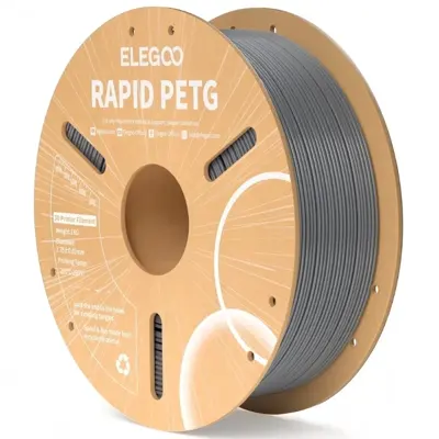Filamento Elegoo Rapid PETG Cinza Espacial Elegoo 1,75 mm 1 kg para Impressora 3D — filamento para impressora 3D