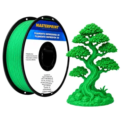 Filamento MasterPrint PLA Fosco Verde 1 kg para Impressora 3D 1