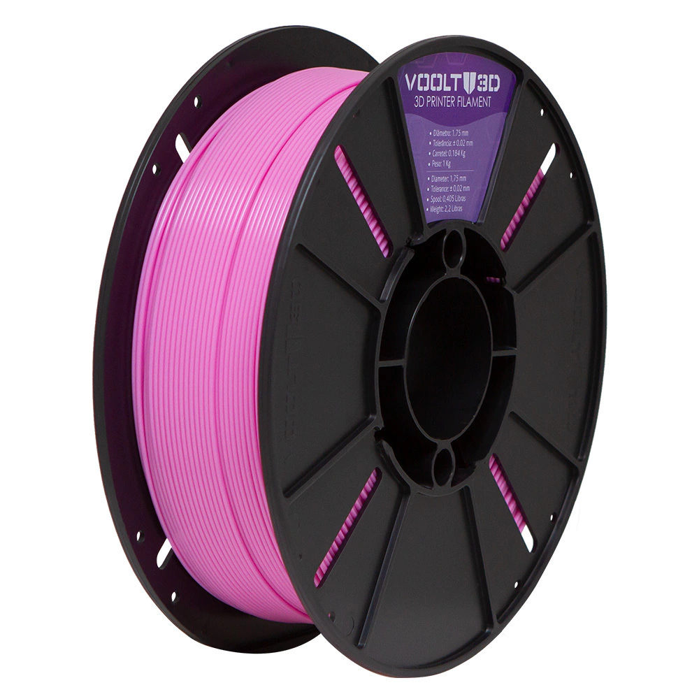Filamento Voolt3D PLA Basic Rosa 1,75mm 1kg  para Impressora 3D 4