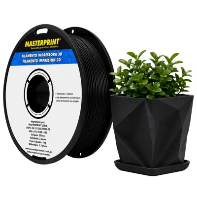 Filamento MasterPrint ASA Preto 1 kg para Impressora 3D — filamento para impressora 3D