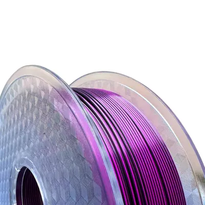 Filamento PLA Ultra Silk Bicolor Preto e Roxo para Impressora 3D 2