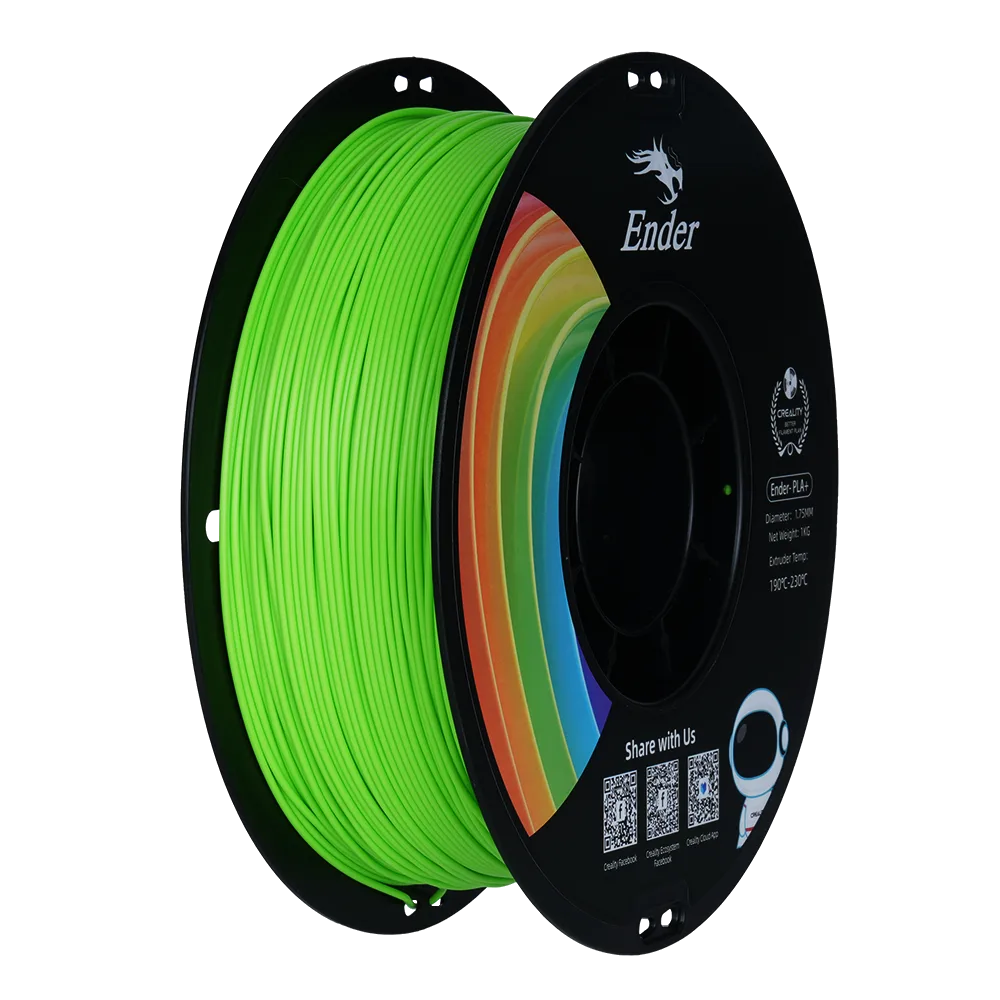 Filamento Ender-PLA+ Creality 1.75mm 1kg - Verde Maça para Impressora 3D