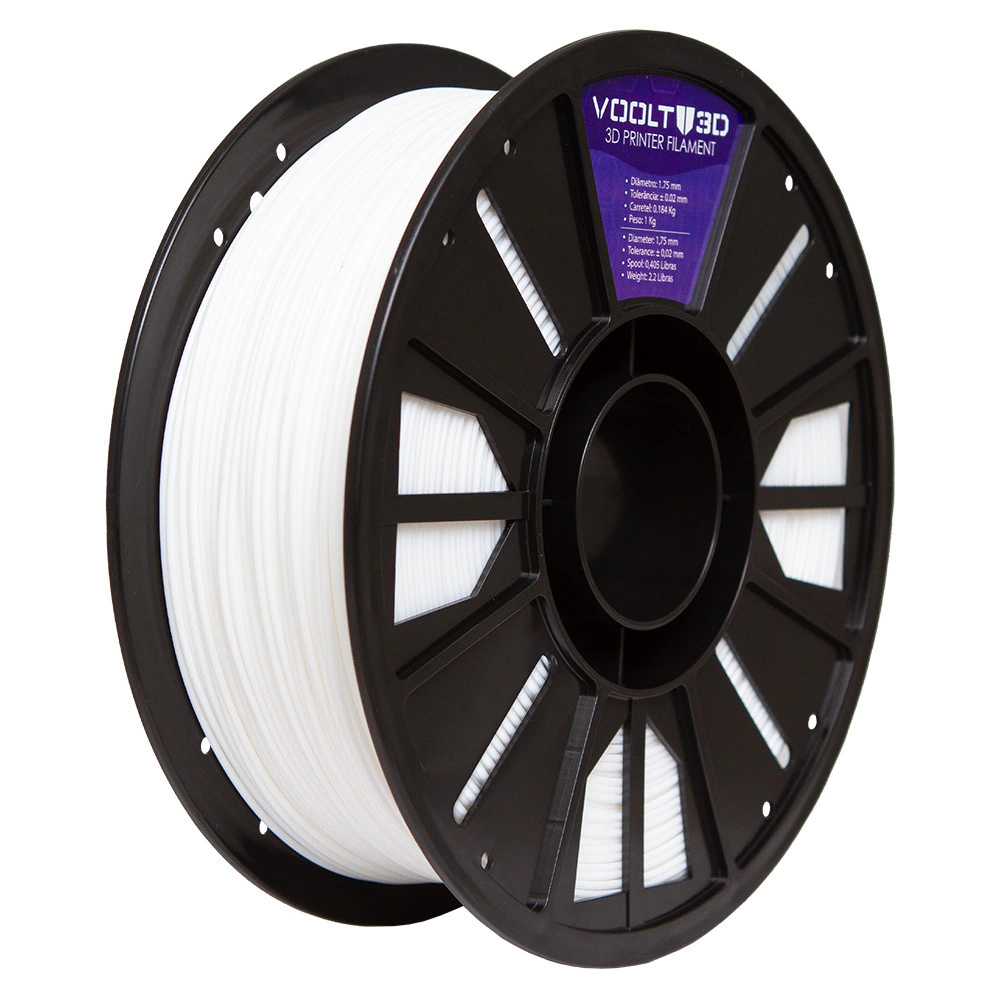 Filamento Voolt3D PLA Branco Off White Velvet 1kg para Impressora 3D 4