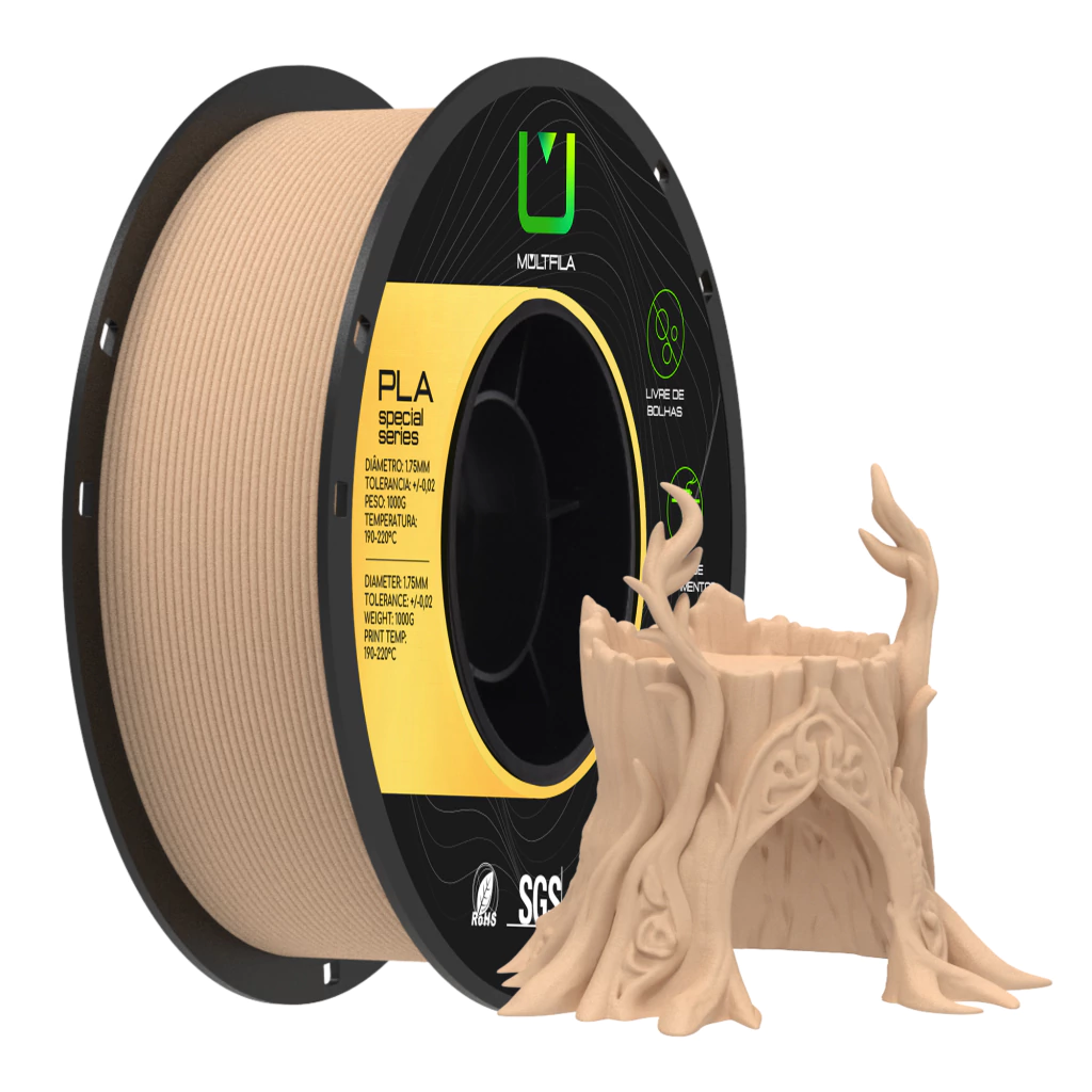 Filamento Pla Woody Amadeirado 2 1kg Multfila Para Impressora 3D 1.75mm