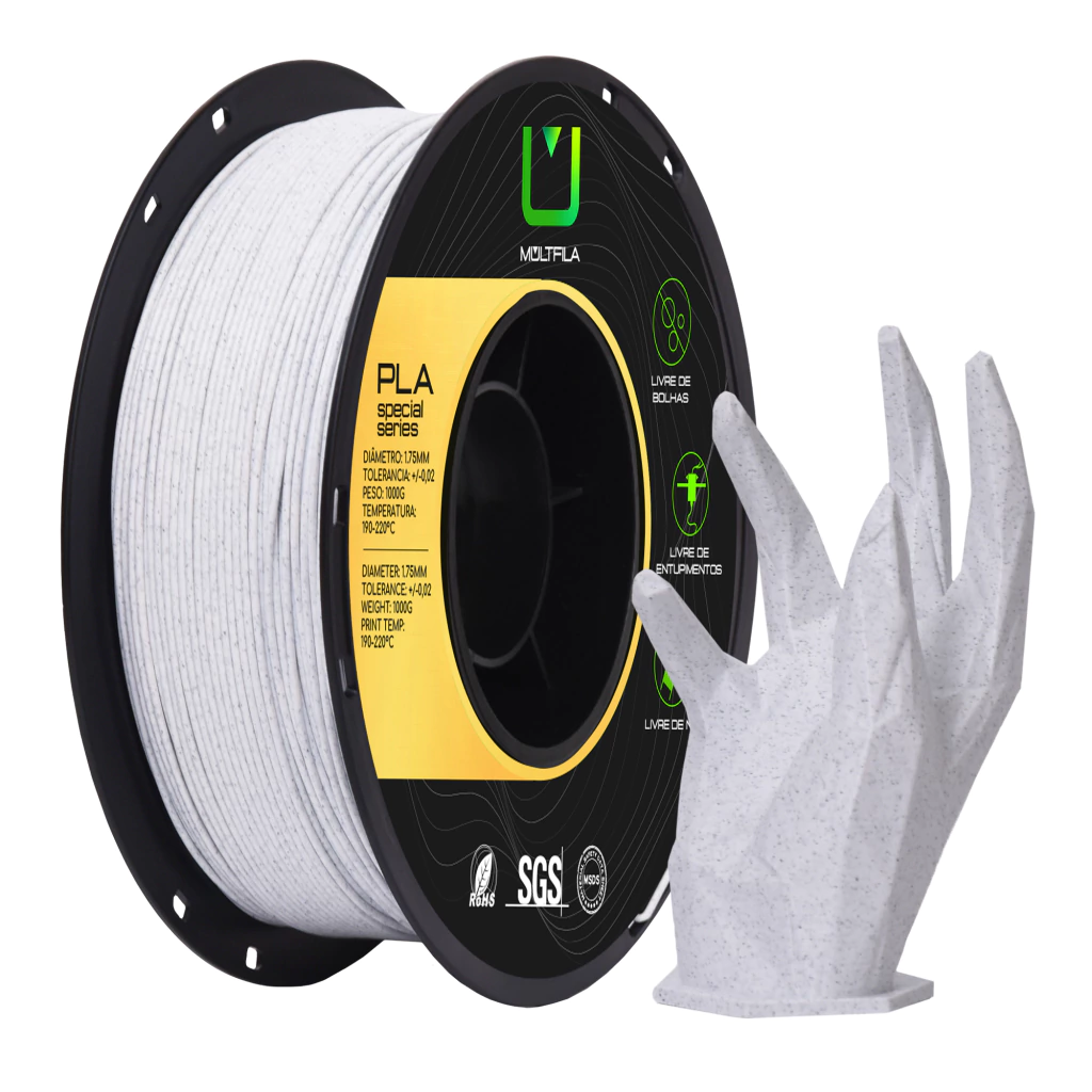 Filamento Pla Marmorizado 1kg Multfila Para Impressora 3D 1.75mm