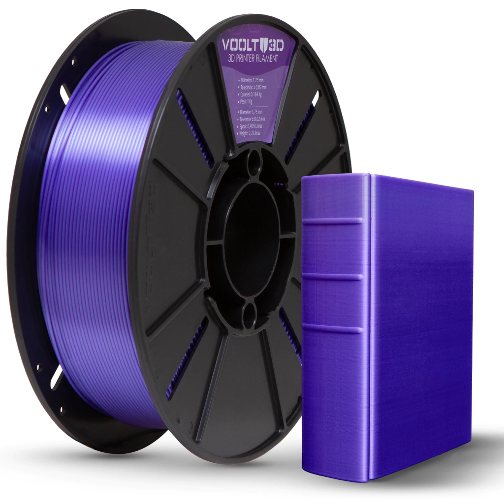 Filamento Voolt3D PLA Lilas Claro 1kg para Impressora 3D