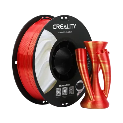 Filamento PLA CR-Silk Creality 1.75mm 1kg - Dourado e Vermelho para Impressora 3D 1