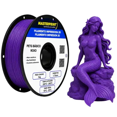 Filamento MasterPrint PETG Roxo 1 kg para Impressora 3D — filamento para impressora 3D