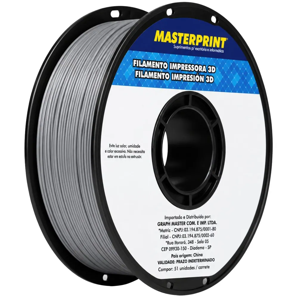 Filamento MasterPrint PETG Cool Grey 1 kg para Impressora 3D 2