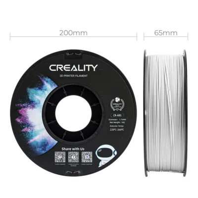 Filamento CR-ABS Creality 1.75mm 1kg - Branco para Impressora 3D 3