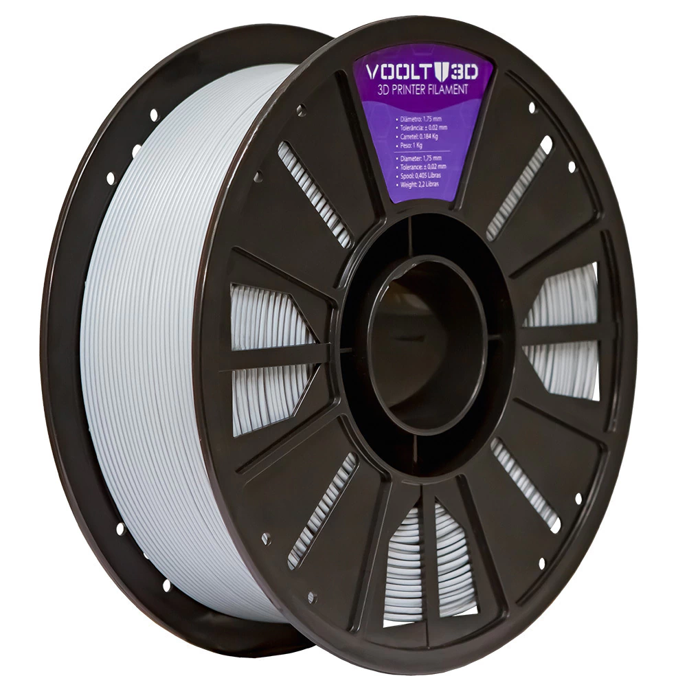 Filamento Voolt3D PLA Basic Cinza Concreto 1,75mm 1kg  para Impressora 3D 4