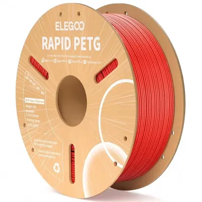 Filamento Elegoo Rapid PETG Vermelho Elegoo 1,75 mm 1 kg para Impressora 3D — filamento para impressora 3D