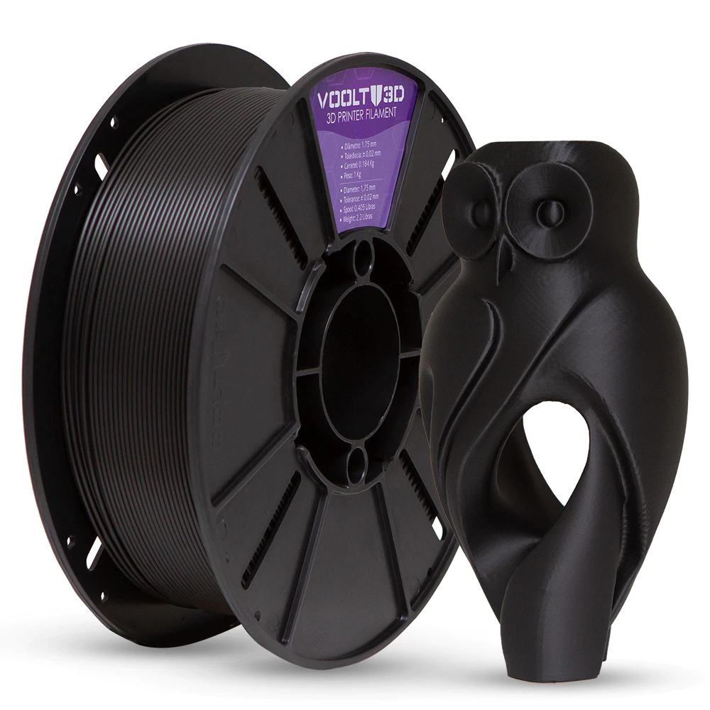 Voolt3D KIT Filamento PLA Velvet Branco + Cinza + Preto para Impressora 3D 4
