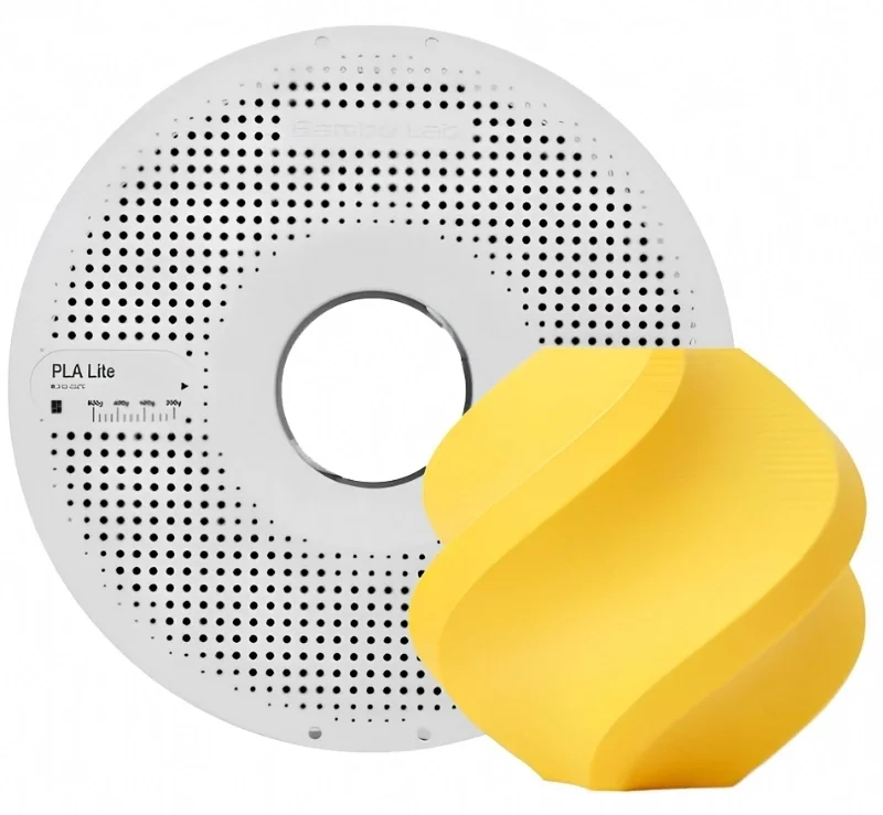 Filamento Bambu Lab PLA Lite Amarelo 1,75 mm 1 kg para Impressora 3D