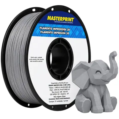 Filamento MasterPrint PETG Cool Grey 1 kg para Impressora 3D 1