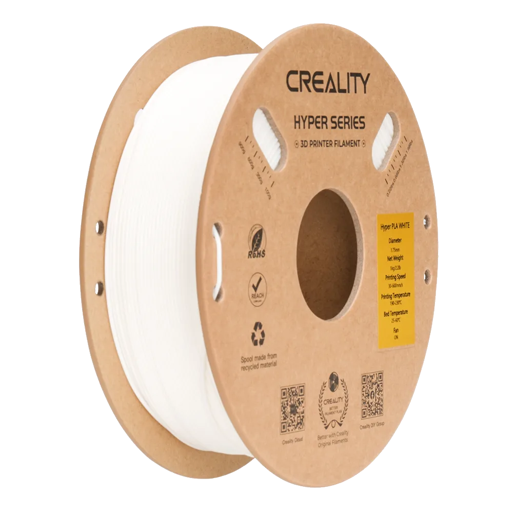 Filamento Hyper Series PLA Creality 1.75mm 1kg - Branco para Impressora 3D