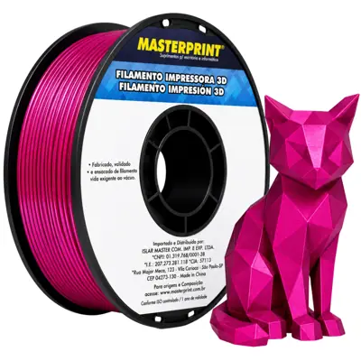 Filamento MasterPrint PLA Silk Vermelho Púrpura 1 kg para Impressora 3D 1