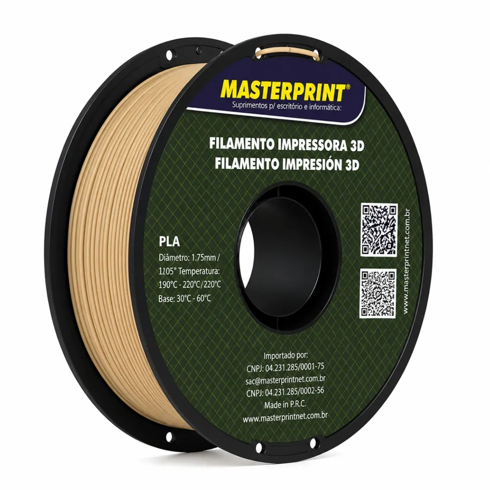 Filamento MasterPrint PLA Madeira 1 kg para Impressora 3D 2