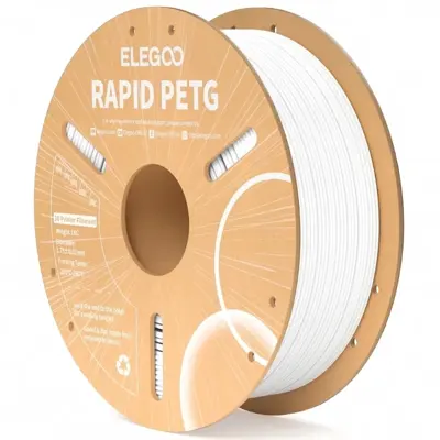 Filamento Elegoo Rapid PETG Branco Elegoo 1,75 mm 1 kg para Impressora 3D — filamento para impressora 3D