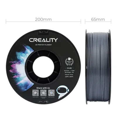 Filamento CR-ABS Creality 1.75mm 1kg - Cinza para Impressora 3D 4