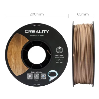 Filamento CR-PLA Wood Creality 1.75mm 1kg - Madeira para Impressora 3D 3