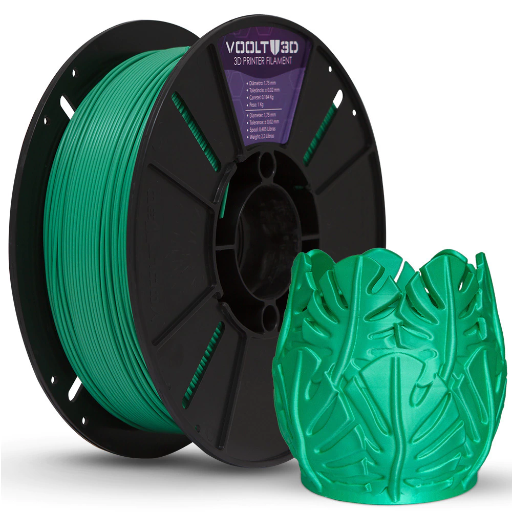 Voolt3D KIT Filamento PLA Velvet Amarelo + Verde + Vermelho para Impressora 3D 3