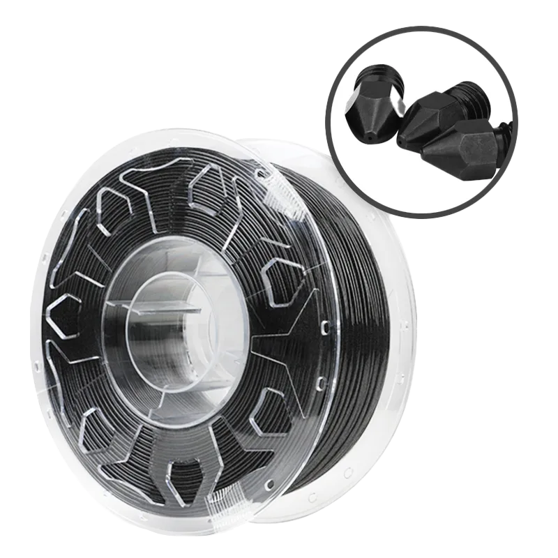 Filamento CR-PLA Carbon Creality 1.75mm 1kg - Preto para Impressora 3D