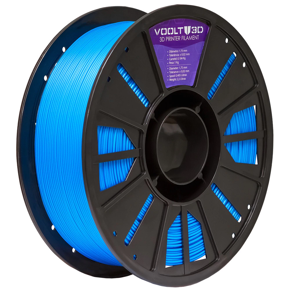 Filamento Voolt3D PLA Basic Azul Ceu 1,75mm 1kg  para Impressora 3D 4
